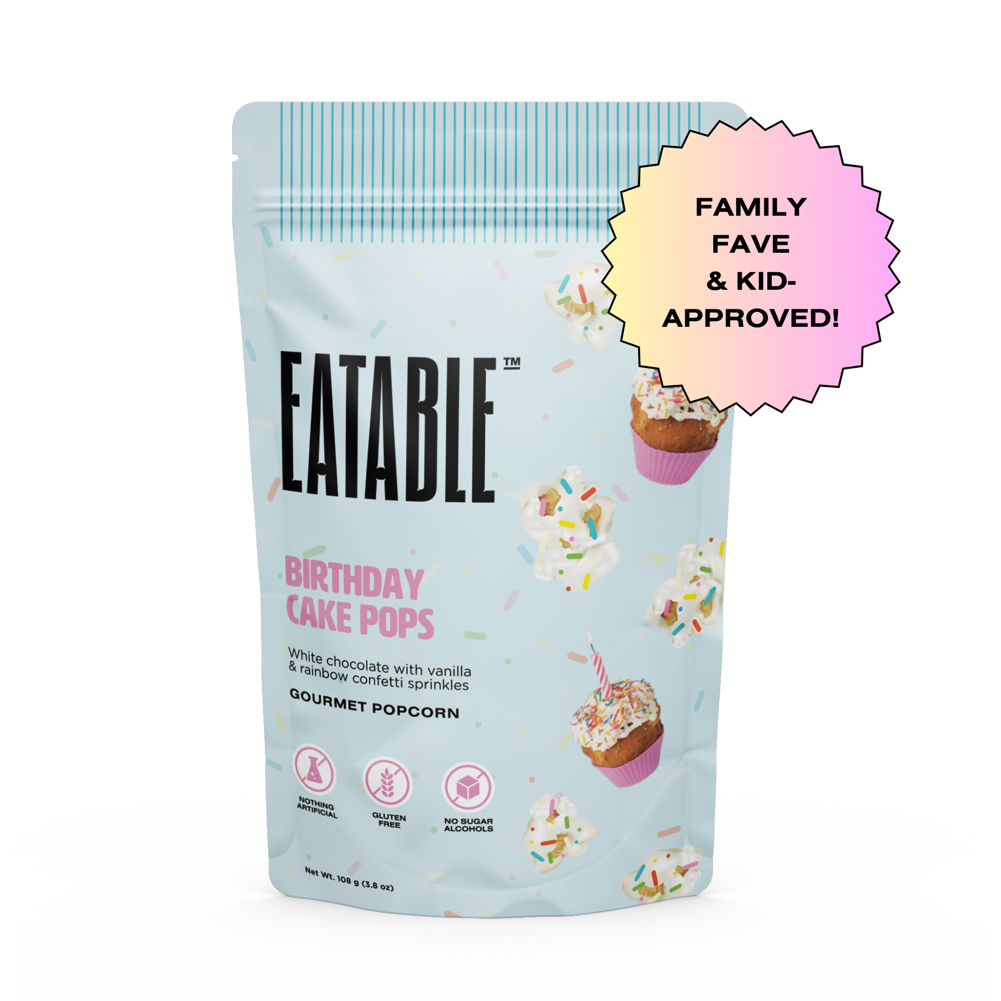 Birthday Cake Pops - White Chocolate Kettle Corn