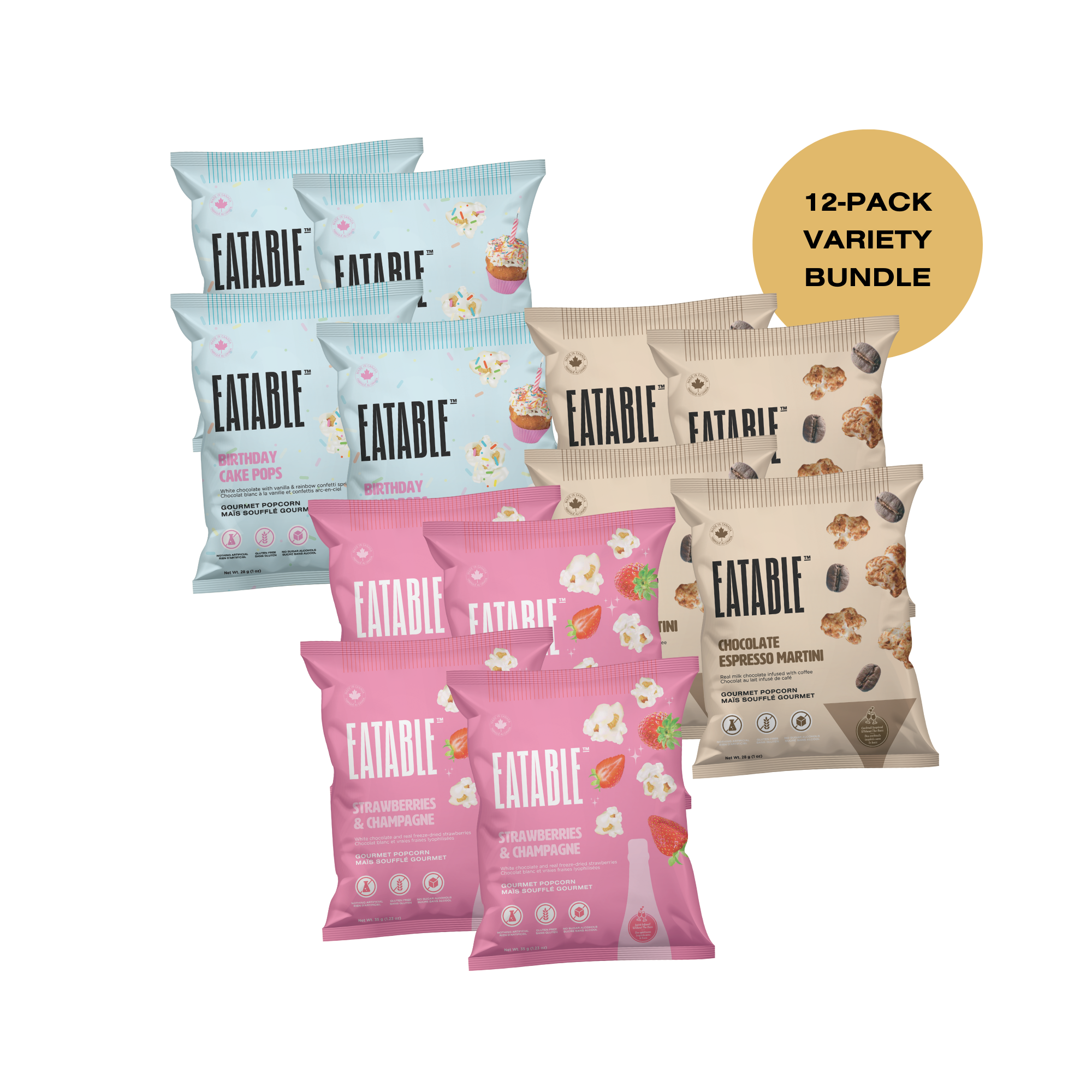 Chocolate Lovers Mini Snack Bundles - Gourmet Chocolate Popcorn