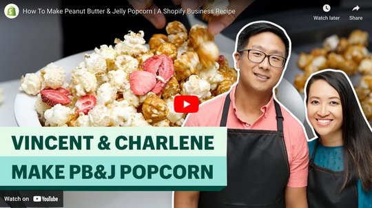 Charlene & Vince Make PB&J Popcorn on Shopify's Tasty Business