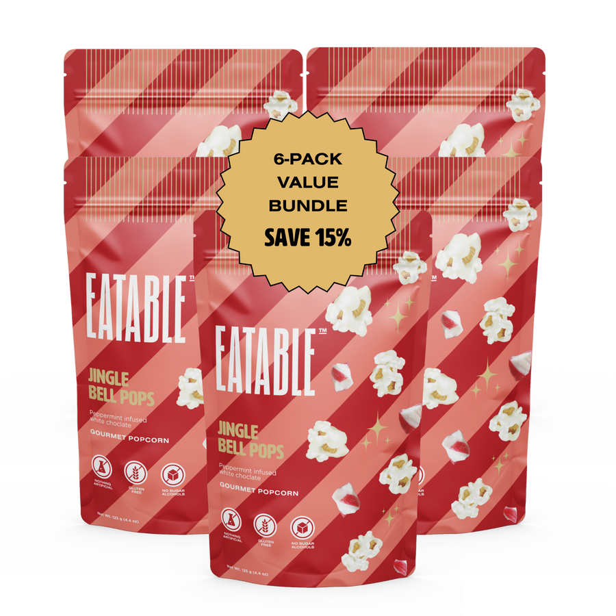 Jingle Bell Pops - White Chocolate Kettle Corn - EATABLE Popcorn
