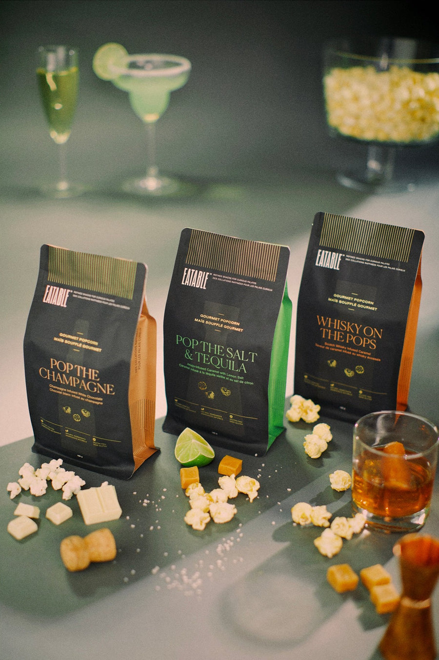 Top Shelf Trio - Gourmet Popcorn Gift Box - EATABLE Popcorn