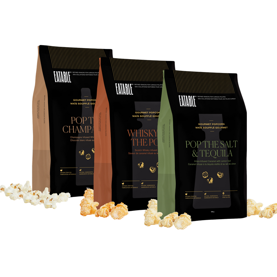 Top Shelf Gift Box - Wine & Spirits Infused Gourmet Popcorn - EATABLE Popcorn