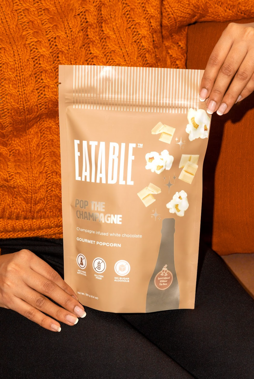 BFCM Special: Pop the Champagne 125g - Gourmet Popcorn (12-pack) - EATABLE Popcorn