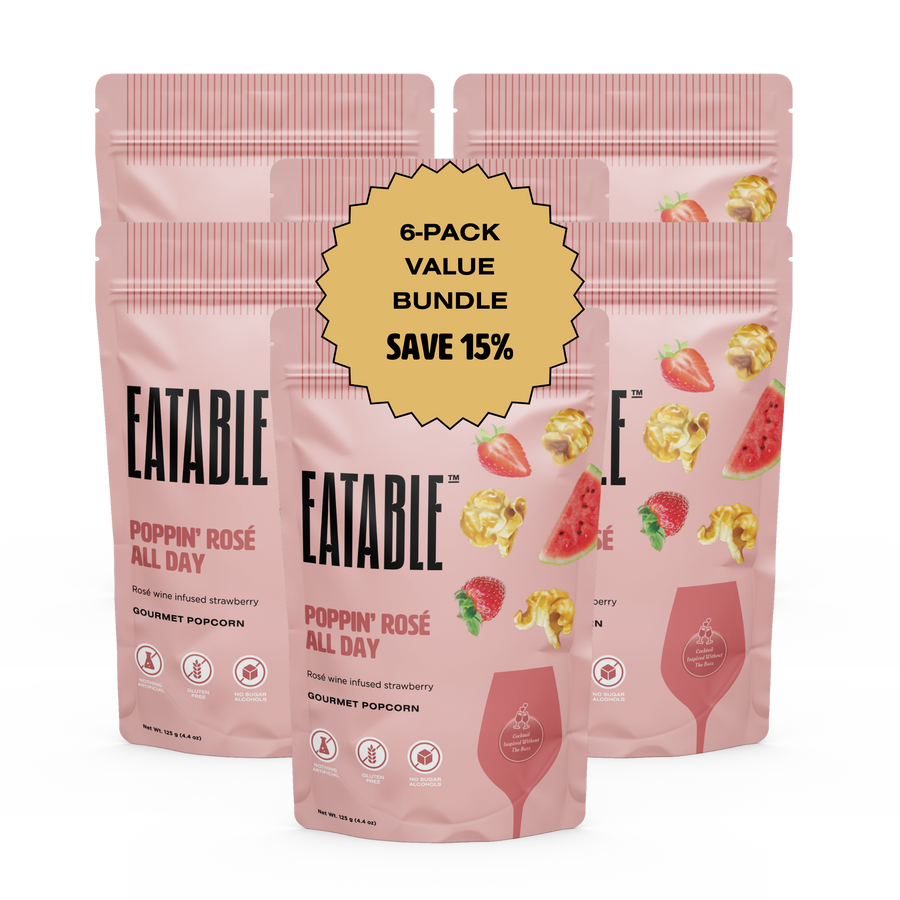 Poppin' Rosé All Day - Wine Infused Caramel Popcorn