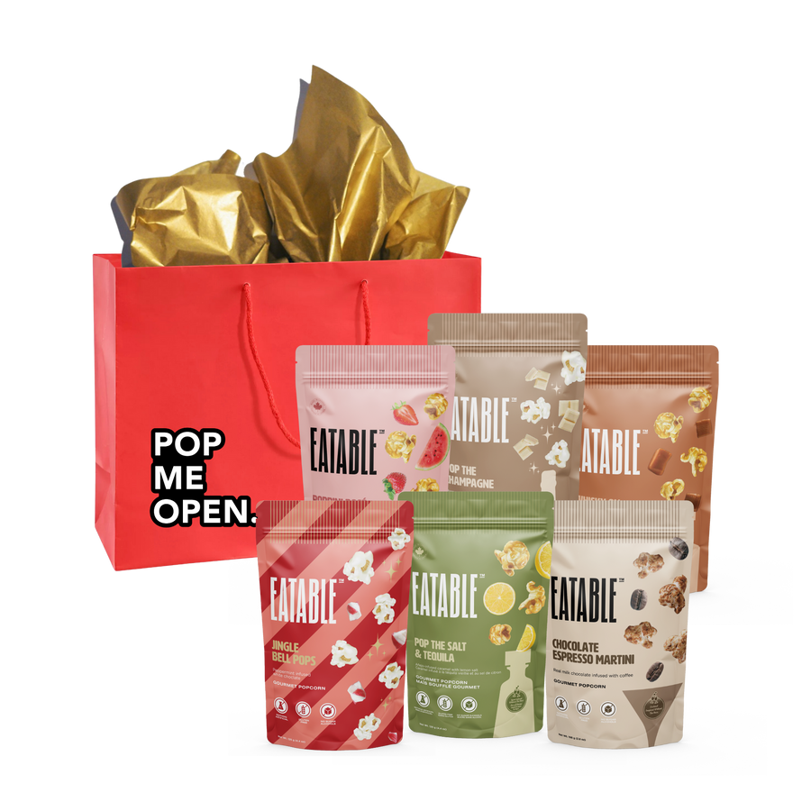 Poppy Holidays - Popcorn 6-Pack Gift Bag