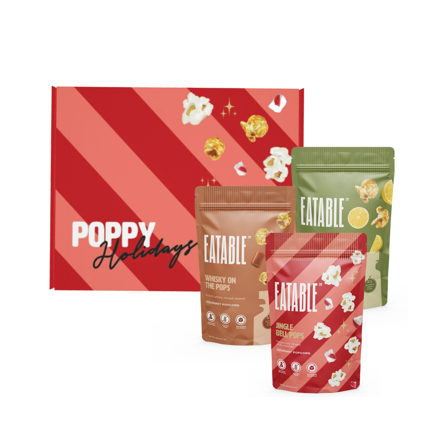 Poppy Holidays 3-pack - Gourmet Popcorn Trio Gift Box