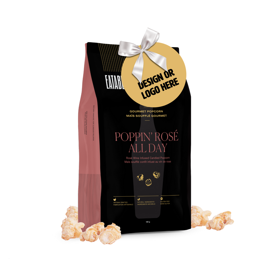 Custom Luxe Popcorn Bags - Personalized Tag with Your Logo!