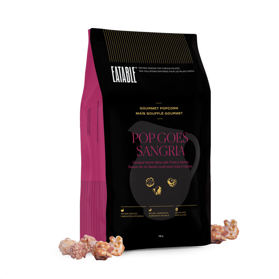 Pop Goes Sangria - Wine Infused Candied Popcorn - EATABLE Popcorn