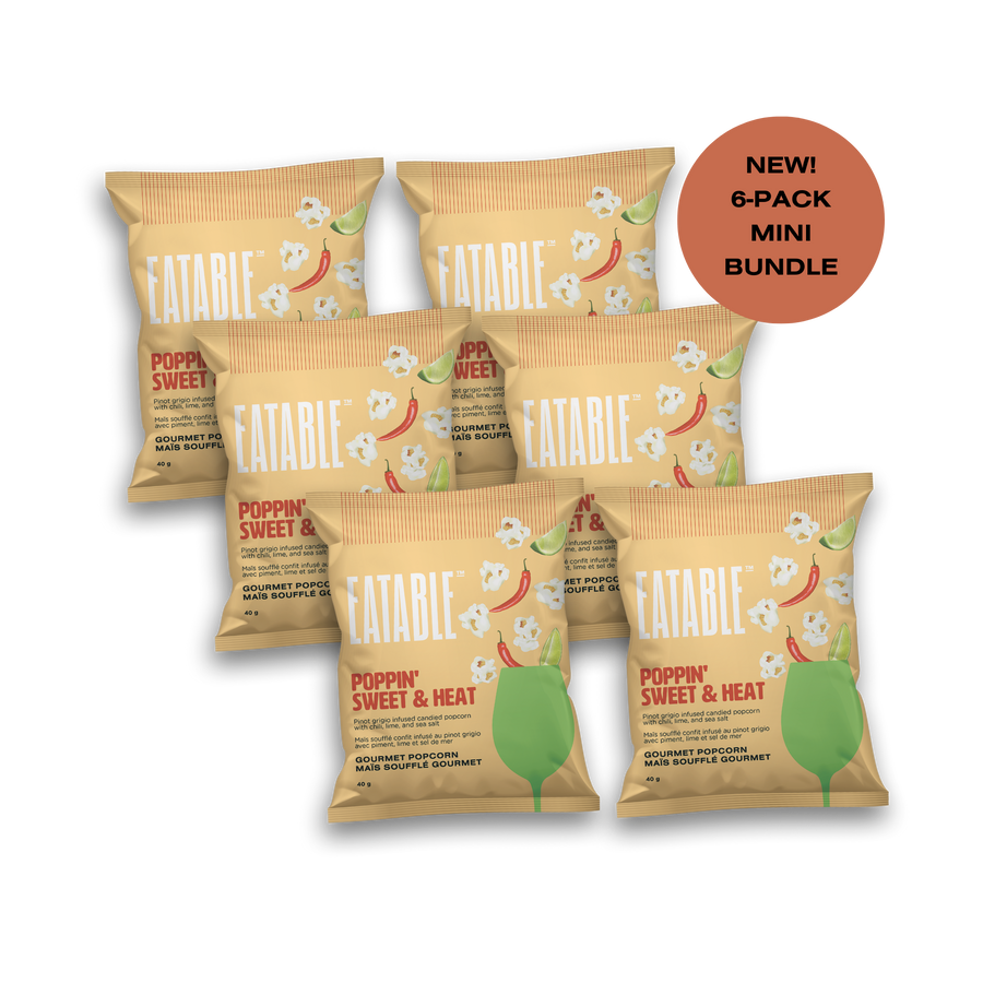 Poppin' Sweet & Heat - Chili & Lime Gourmet Kettle Corn - 6-pack Bundle