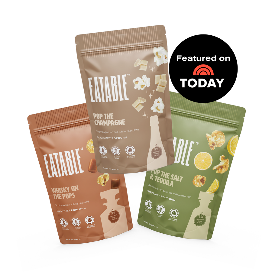 Top Shelf Trio - Bestselling Caramel & Chocolate Popcorn Bundle - EATABLE Popcorn