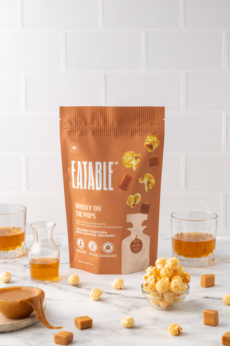 Whisky on the Pops (125 g) - Case of 12 - EATABLE Popcorn