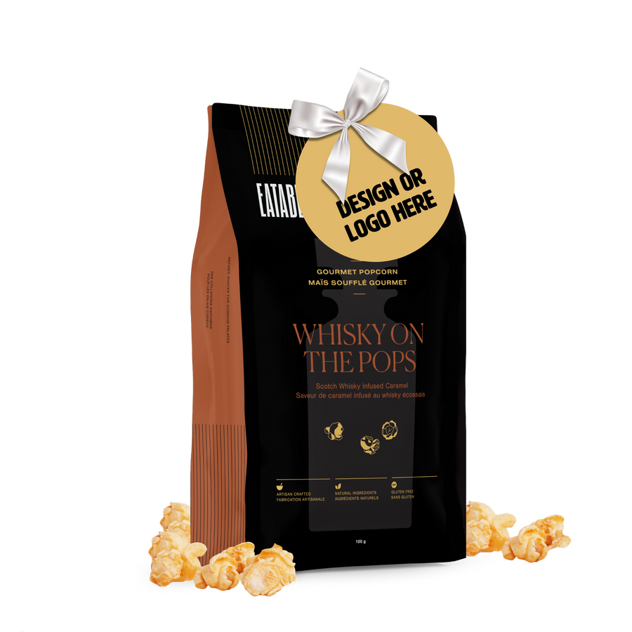Custom Luxe Popcorn Bags - Personalized Tag with Your Logo!