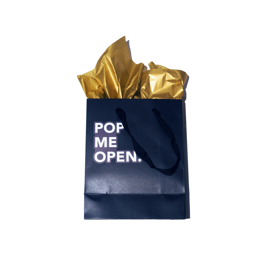 Matte Black Gift Bag + Note Card - EATABLE Popcorn
