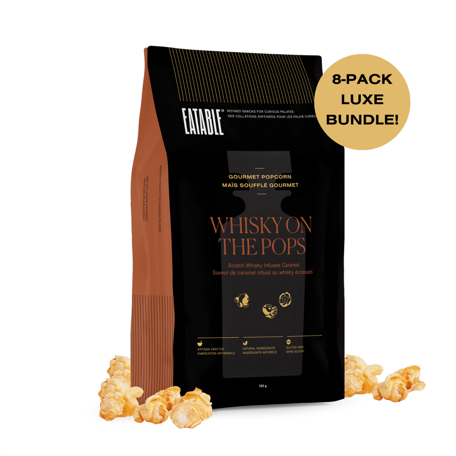 Whisky on the Pops - Scotch Infused Caramel Popcorn - EATABLE Popcorn