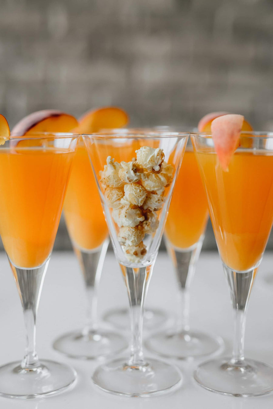 Poppin' Peach Bellini - Candied Peach Wine Popcorn - EATABLE Popcorn