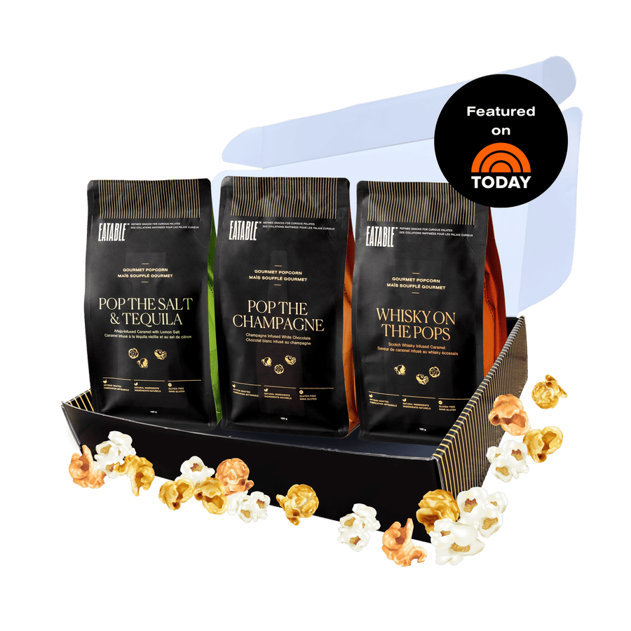 Top Shelf Trio - Luxe Popcorn Gift Box - EATABLE Popcorn