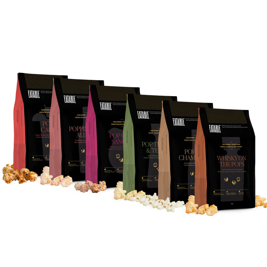Sample Box for Retailers - All flavors included - EATABLE Popcorn